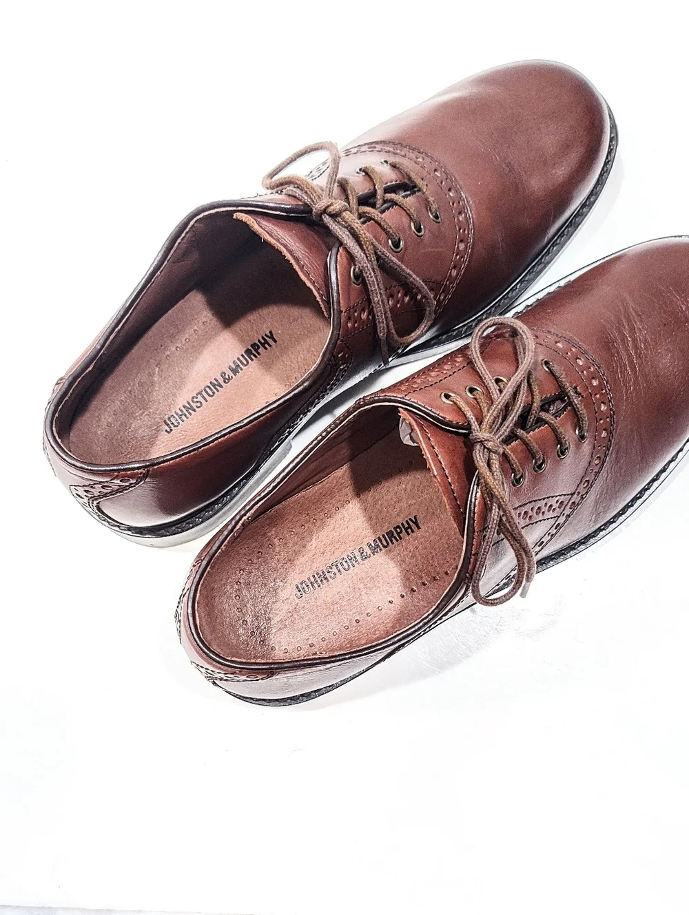 Johnston & Murphy Tabor Saddle Oxford Dress Shoes Men’s 9.5M US Brown Leather